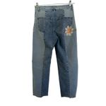 Delia’s By Dolls Kill Wild Canyon Wide Leg Jeans Daisy Foral Size Small Blue Photo 4