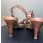 Cole Haan NEW NikeAir Brown Leather Gold Studded Heels Shoes Sandals 9 B Photo 9