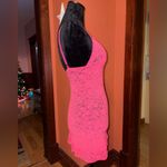 Victoria's Secret Vintage  Vibrant Pink Lace Slip Photo 2