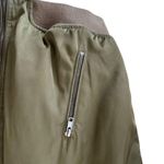 Kendall + Kylie  Bomber Jacket Khaki Green Babe Patches Zip Front Women's SZ M Photo 4
