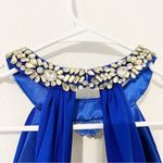 Mac Duggal 66465 Prom Long Formal Halter Dress Gown Blue Embellished Size 4 NWT Photo 10