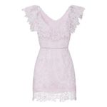 Saylor Adwoa Lilac Lace Mini Dress Ruffle Photo 2