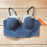 Colsie NWT Women's Denim Blue Corset Size L Size L Photo 2