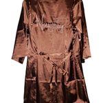 Huda Beauty medium/large Naughty Nice Faux silk brown nude reversible robe nwt Size undefined Photo 2