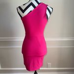 superdown  Nava Asymmetrical Mini Dress One Shoulder Hot Pink Small Photo 2
