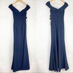 Lulus Lulu’s Song of Love Off The Shoulder Navy Maxi Dress Photo 1
