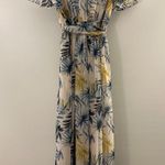 Gal Meets Glam Kiki Chiffon Flutter Sleeve Tropical Maxi Dress Size 2 Photo 2