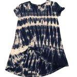 Time & Tru size small blue tie dye tied at front hem short sleeve T Photo 0