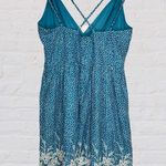 Altar'd State Altar’d State embroidered floral minidress size large Blue Spaghetti Straps Boho Photo 12