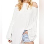 Free People Sz S Drift Away Cold Shoulder Tunic Top Mini Dress White Photo 0