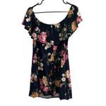 Floral Print Dress Off Shoulder Ruffle‎ Short Sleeve Casual Dress 2X Blue Size XXL Photo 6