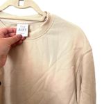 Aritzia TNA Airy Fleece Boyfriend Cropped Sweatshirt Beige Medium Photo 3