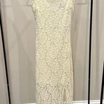 White Lace Long Maxi Gown with Slit Photo 0