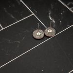 Vintage Stud Earrings Dainty Small Four Leaf Clover Photo 2