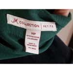 JM Collection  Women's Green Solid Polyester Long Sleeve Button Front Jacket 14P Photo 7