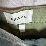 frame denim  Le Beau Jeans Size‎ 34 Two Tone Light Wash Denim & Green Khaki Photo 3