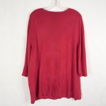 Maggie Barnes  Plus Size 22W‎ 24W Sweater 2X Red Black Beaded Floral Knit 201 Photo 1