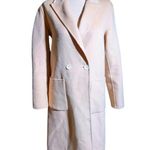 ZARA Beige Soft Wool Blend Unlined Double-Breasted Single Button Overcoat Sz XS Photo 1