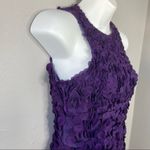 THEIA Flower Petal Dress Size 4 Beaded Fairytale Party Event Date Formal Wedding Purple Photo 1
