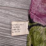 Vintage Echo design metallic glitter floral scarf wrap accessories Blue Photo 3