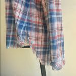 Cloth & Stone Anthropologie  Aberdeen Plaid Fringe Hem Button Down Top Size XS Photo 10