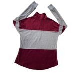 Flirtitude  Women’s NYC Velour 1/4‎ Zipper Sweatshirt Burgundy Gray Size XS Photo 1