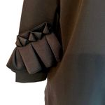 COS  Navy Blue 3/4 Sleeve Ruffle Frill Swing Top Blouse Scuba Fabric Size S NWOT Photo 6