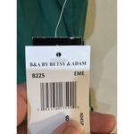 Betsy and Adam  HELEN" LONG CHIFFON HALTER NECK DRESS Size 8 Green Formal Wedding Photo 4