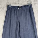 Theory  Pants Wide Leg Winszlee Pull‎ On Trousers Saxony Preppy Blue Women Size S Photo 3