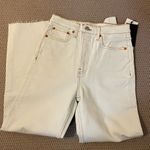 RE/DONE  70s Stove Pipe Ultra High Rise Straight Ankle Jeans Bleach White size 26 Photo 5