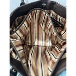 Tiganelli Chocolate Brown Black Leather Shoulder Bag Classic EUC Photo 9