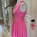 TCEC  pink Cotton Midi Dress New Photo 4