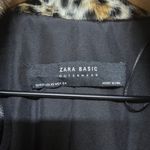ZARA  Womens Animal Print Faux Fur Mock Neck Coat Sz XS Mobwife‎ Cozy Photo 3
