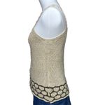 BOYAZI Crochet Knit Tank Top Women’s Beige Boho Handmade Style Sleeveless Sz XS Photo 1