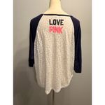 5th & Ocean NEW PINK Victoria's Secret women's small NY Yankees 3/4 sleeve leopard top Photo 2