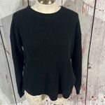 Merokeety  waffle knit black long sleeve sweater size XXlarge. Photo 1