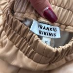 frankie's bikinis Frankie’s Bikinis Faux Leather Cream High Waisted Shorts Photo 2