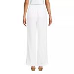 Lands' End High Rise Wide Leg Linen Pleated Neutral White Size 14 Pants 537648 Photo 1