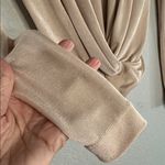 Free People Revolve Turnt Bodysuit Shimmer Sexy Date Going Out Neutral Cream Tan Photo 5