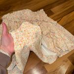 Skies Are Blue  flowy floral short‎ elastic waist and tie belt size MD cottage Photo 4