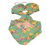 J.Crew NWT Crisscross Cutout Bandeau One Piece Swimsuit Rose Garden Bloomcore 22 Photo 1