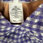 J.Crew Plunge One-Piece Swimsuit in Gingham Purple Plus Size 22 EUC Photo 5