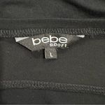 Bebe Sport Women's Black Mesh V-Neck Logo T-Shirt Short Sleeve Photo 6