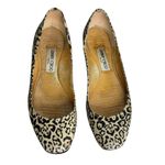 Jimmy Choo  Witty Leopard Print Shimmer Square Toe Ballet Flats Photo 1