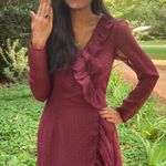 Showpo Maroon Long Sleeve Dress Photo 1