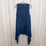 Knox Rose Womens Duster Vest Size S Blue Lace Boho Draped Festival Y2K Layering Photo 5