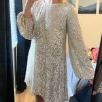 Vylette Sparkle Dress Silver Size L Photo 0