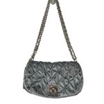 Twiggy London Gray Tufted Embellished Velvet Evening Mini Bag with Chain Strap Photo 0