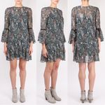 Veronica Beard  • Denver Crew Neck Dress mini floral silk drop waist flowy ruffle Photo 8