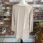 Beige with Black Polka Dots Balloon Hem Long Sleeve Short Dress Size M / 7 Tan Photo 4